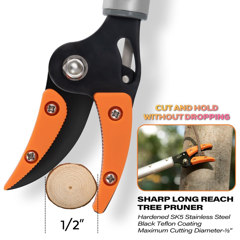 KSEIBI 143015 Long Reach Cut and Hold Bypass Pruner Max