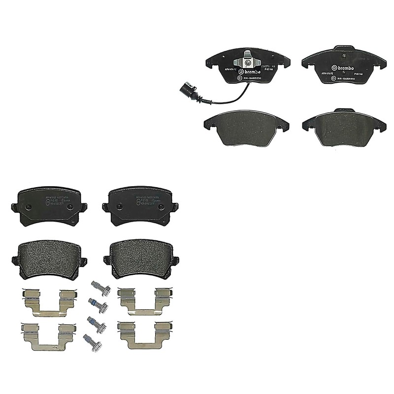 BREMBO Kit De Balatas De Frenos Delanteras Y Traseras Compatible