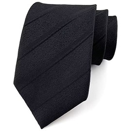 Men's Black Striped Ties Party Elegant Banquet Prom Ball Designer Business Neckties for Formal and Casual Occasions