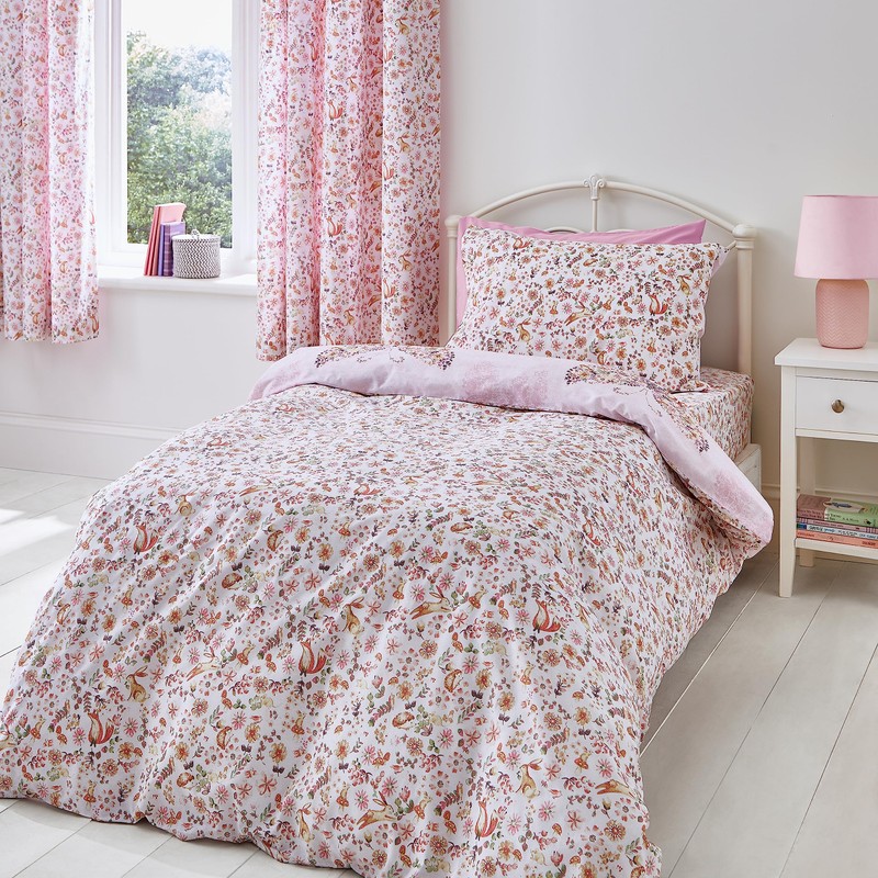 Catherine Lansfield Enchanted Butterfly Reversible Double Duvet Cover Set with