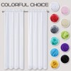 HUTO 2 Panels Small White Sheer Curtains 45 inches Long