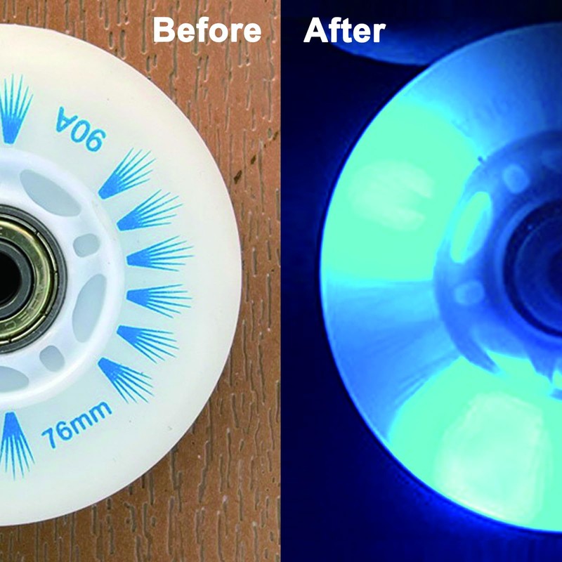 FYANER Light Up Inline Skate Wheels 4 Pack - Luminous