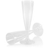 com-four® 16 x Reusable Champagne Glasses - Transparent, Stackable Plastic
