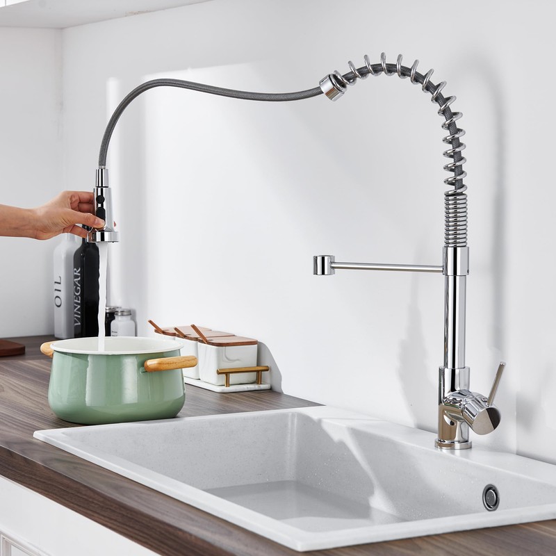 TIORIY Kitchen Faucet Head Replacement with 15 Adapters, 3 Function