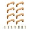 sourcing map 8Pcs Wood Drawer Pulls Handles, 64mm/2.52" Hole Spacing