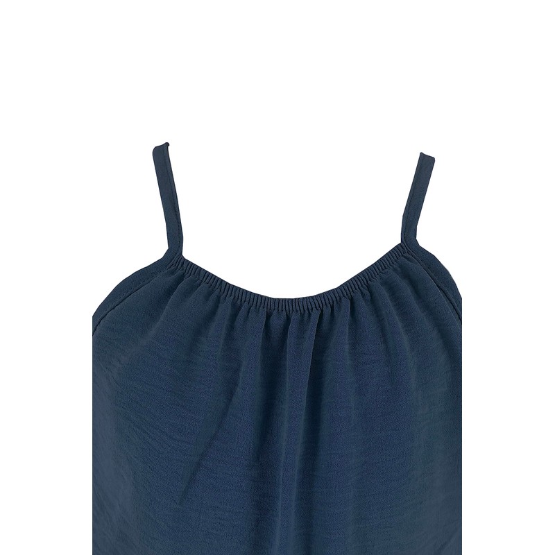Girls Long Sleeveless Jumpsuit 8809, blue