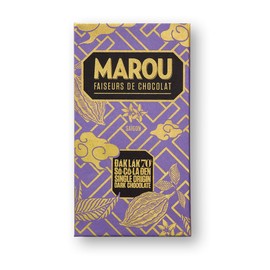 Marou Origin Dak Lak 70% Cacao Dark Chocolate | Vietnam Single Origin, Dairy Free, Gluten Free, Soy Free | 1 x 80g Bar