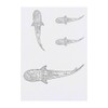 4 x 'Whale Shark' Temporary Tattoos - Water Resistant, Skin-Safe,