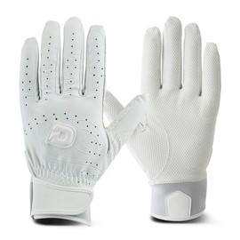 DeMARINI (ディマリニ) 1201 Baseball Batting Glove for Both Hands WTABG1201L White L (High School Baseball Compatible Model)