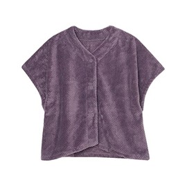 Rakuraku Partner DNL112 Women's Poncho, Pajamas, Bolero, Fleece Material, Senior, Room Wear, Hospital, Winter, Present, Polyurethane