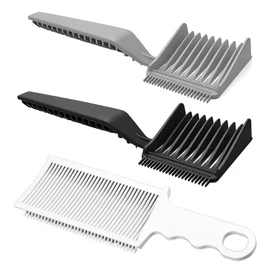 Itadaku 3-Pack Fade Comb Set, Curved Fade & Positioning Comb for Beard Styling, Sideburns, and Men's Hairstyles, Professional Hair Cutting Tool for Home, Salon, and Barbershop Use