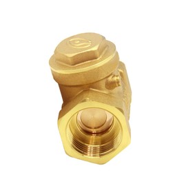 Joywayus 3/4” Female Thread Brass Horizontal Check Valve DN20 One-Way Non-return Swing Check Valve Prevent Water Backflow