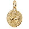 MSPOVOF Golden Lion Charms S925 Sterling Silver Charms Bead for