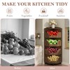 4-Tier Corner Fruit and Vegetable Storage Rack Snack Rack