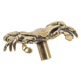Cabilock Antique Brass Cabinet Knobs, Unique Single Hole Cupboard Door Handles, Decorative Gold Crab Shape Pull Door Knobs with Screws for Drawer, Wardrobe, Cabinets, Doors, Furniture Hardware