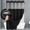 YellyHommy No Hook Shower Curtain with Snap in Liner Set