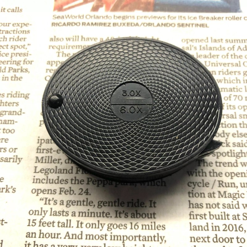 Electro-Optix 3x/6x Double Lens Folding Pocket Magnifier Loupe with Built