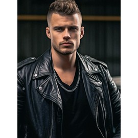 Richsteel Men's, Women's Curb Chain, Classic Cuban Necklace in 3 mm/6 mm/9 mm/12 mm Stainless Steel, Silver/Black/Gold, Solid Necklace, 36 cm Long to 76 cm Long, Stainless Steel, No Gemstone