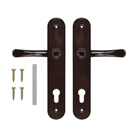 ADGO Door Handle Set, Door Handle, Front Door Handle, Door Handle Set, Inside, 90 mm, Door Handles, Long Plate Set, Profile Cylinder, Room Doors, Door Handles, Interior Doors