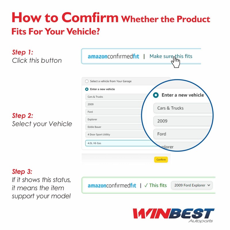 WINBEST 4PK1090 4PK815 2X EPDM Serpentine Belt Fit for Toyota