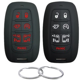 REPROTECTING Silicone Rubber Key Fob Cover Compatible with 7 Buttons 2017 2018 2019 2020 2021 Chrysler Pacifica Hybrid L LX Limited Touring Plus Platinum Premium 2020 2021 Voyager M3N-97395900