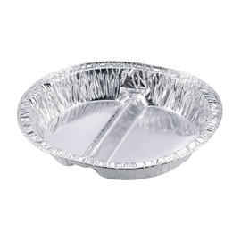 Captain Stag UG-1550 BBQ Dish Set, Disposable, Aluminum, Divided, Round Plates, Set of 4