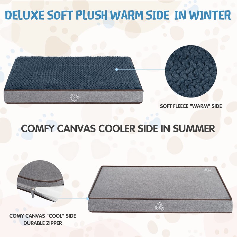 VANKEAN VANKEAN Dog Bed Soft Crate Pad Mat Reversible Cool