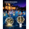 Powfloven 3 Pack Floating Pool Lights Solar Powered, 15" Inflatable