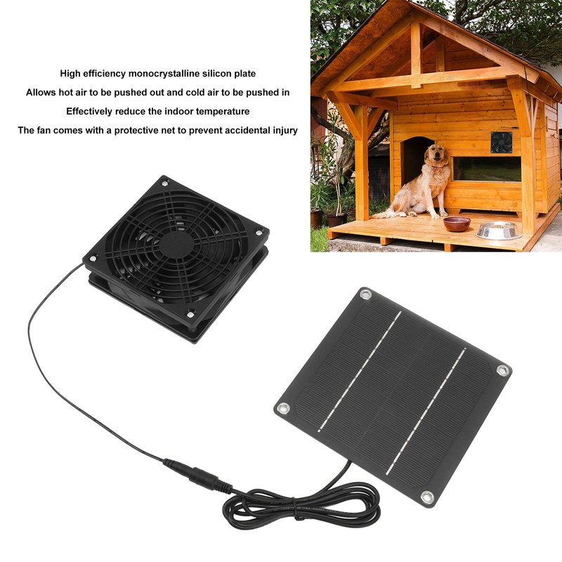 Solar Panel Fan Kit Monocrystalline Silicon 2200RPM Solar Exhaust Fan