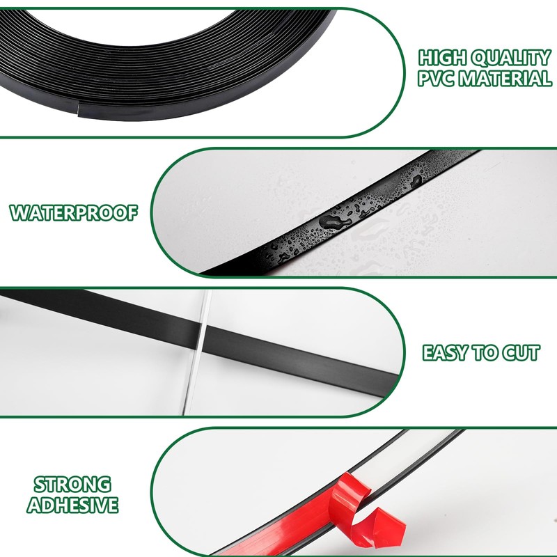 JSIWOTH 0.39in × 40Ft Peel and Stick Wall Molding Trim