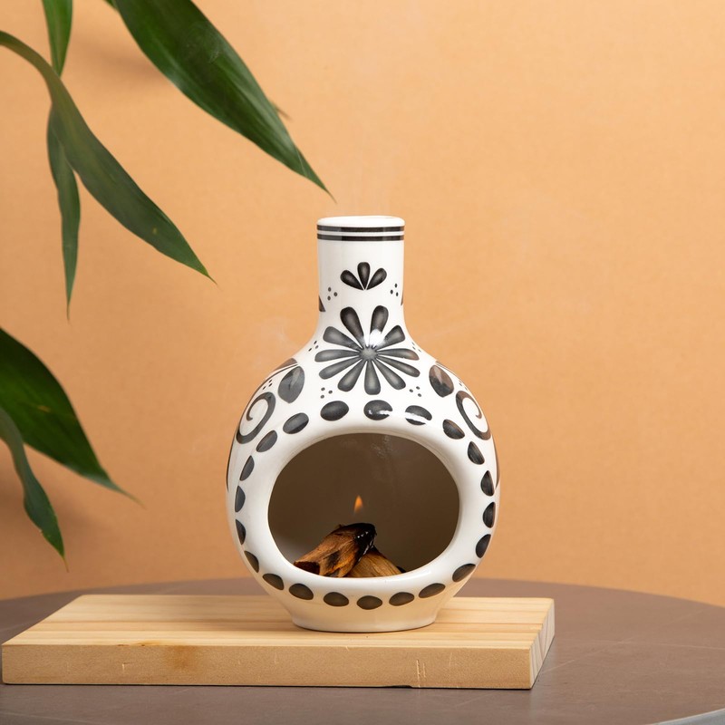MOUGIGI Handcrafted Palo Santo Holder Ceramic Incense Burner - Compact