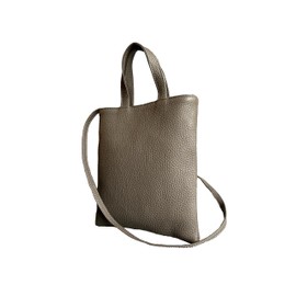 Tajio Genuine Leather Shoulder Bag, Handbag, Genuine Cow Leather, Bag, Nino Nino 2-Way (4 Colors), beige, (greige)
