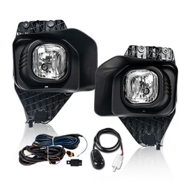 PIT66 Front Bumper Fog Light, Compatible with 2011-2016 Ford F250 F350 F450 F550 Super Duty Fog Lamps with Harness Clear Lens FO2592230 faros antiniebla, neblineros para autos delantero