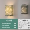 Shenmoyl Adhesive Battery Operated Wall Sconce Set of 2, 5000