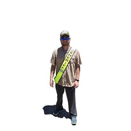 Ameri-Viz High Visibility Sheriff Sash, Reflective Safety Belt, Neon Yellow with Black Trim