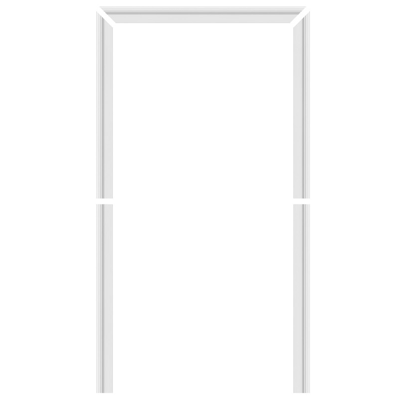 Maasechs 5 Pcs Mitered White PVC Brickmould Outdoor Door Trim