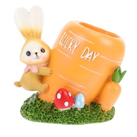 STOBAZA Unique Rabbit Pen Holder Stationery Organizer Office Pencil Case Home Decor