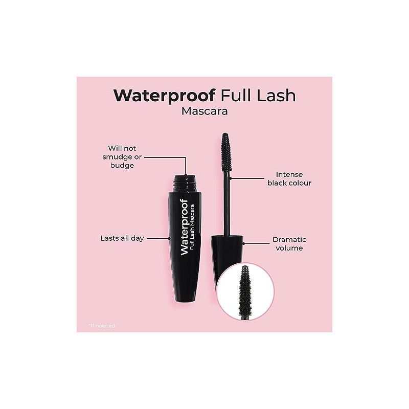 MCoBeauty Mcobeauty waterproof full lash mascara - black 0.51 oz