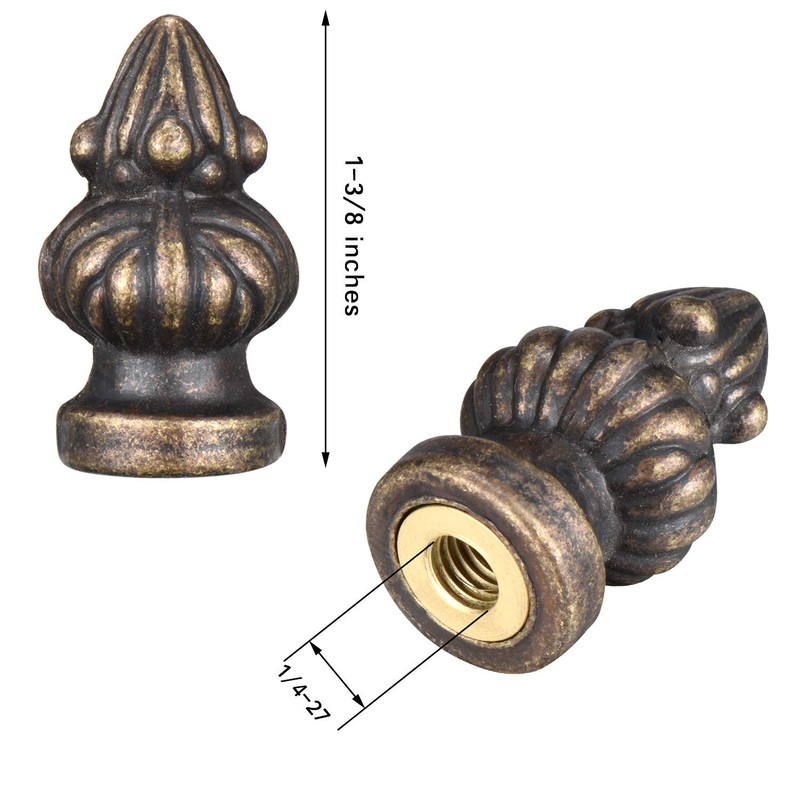 Canomo 2 Packs Lamp Finial Cap Knob Lamp Decoration for