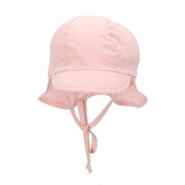 Sterntaler Girls' Peaked Cap With Neck Protection Sun Hat, Pale Pink, 49 EU, Pale Pink