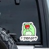 2PC Cute Cartoon Frog Car Sticker, 4.33"x4.72", Waterproof Vinyl Material
