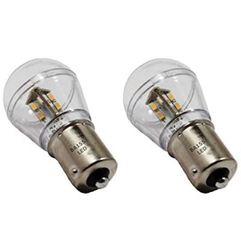 Anyray 2-Bulbs BA15s Bayonet Base Single Contact 16 SMD 3528 LED Light Bulb 12V 93B2 1156 1141 S8 (Cool White 6000K)