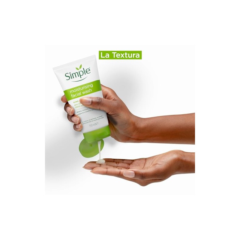 SIMPLE, Limpiador facial con efecto Humectante, 150 ml
