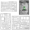 ENJOYLink 3 Pcs Interior Design Drawing Templates Including a House