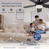KNUN 42 Inch Ceiling Fan with Light and Remote/App Control,