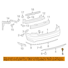 Volkswagen VW OEM 12-18 Passat Rear Bumper-Spoiler Rivet WHT005263