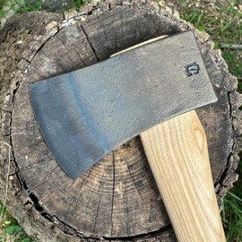 COUNCIL TOOL Boy's Axe - 2.25 lbs Dayton Pattern Axe with 24" Curved Hickory Handle & Drop Forged Steel Head - SU22B24C