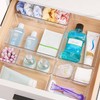 25 Piece Clear Plastic Drawer Organizers Set, 4-Size Modular Stackable