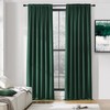 DONREN Dark Green Blackout Thermal Insulating Window Curtain Panels for