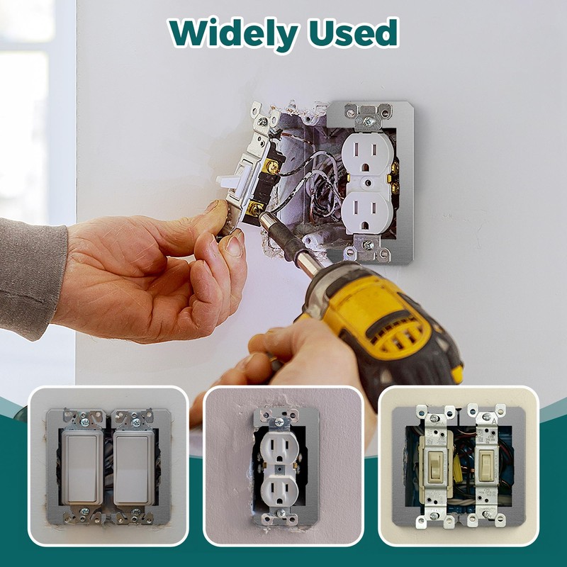 Wuno Shop 30 Pcs Wall Plate Spacers, Metal Outlet Spacers